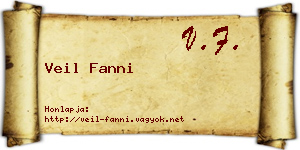 Veil Fanni névjegykártya